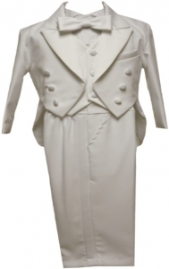 BOYS CHRISTENING TUXEDOS W/TAIL (WHITE) 0512240